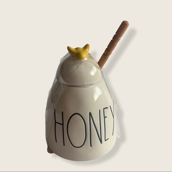 Rae Dunn Ceramic Honey Pot w/Honey Dipper - Picture 1 of 6